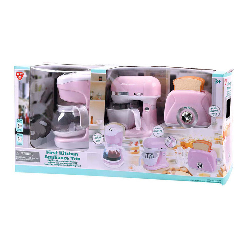 Play Keukenmixer, Koffiezetapparaat en Broodrooster Roze, 7dlg.