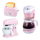 Playgo Keukenmixer - Koffiezetapparaat en Broodrooster Roze - 7dlg.