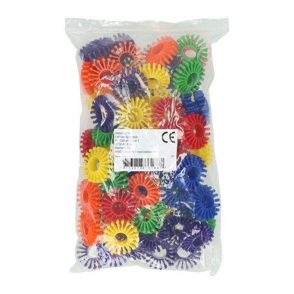 Gekleurde Bouwschijven - 72st.