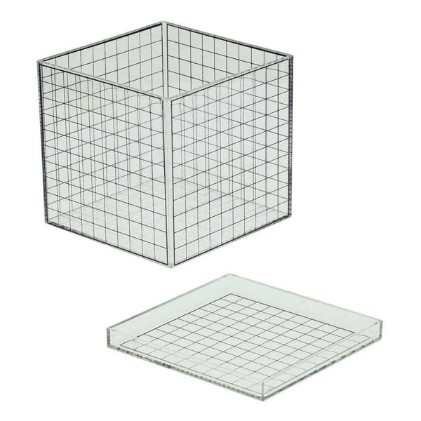 Transparante 3D Rasterkubus - 10x10x10 cm