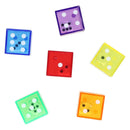 Gekleurde Transparante Dobbelstenen - 6st.