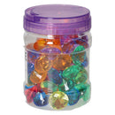 Gekleurde Transparante Speeldiamanten - 60st.