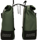 Gerecyclede dubbele fietstas Urban Proof Rolltop 38 liter 30 x 15 x 42 cm - groen