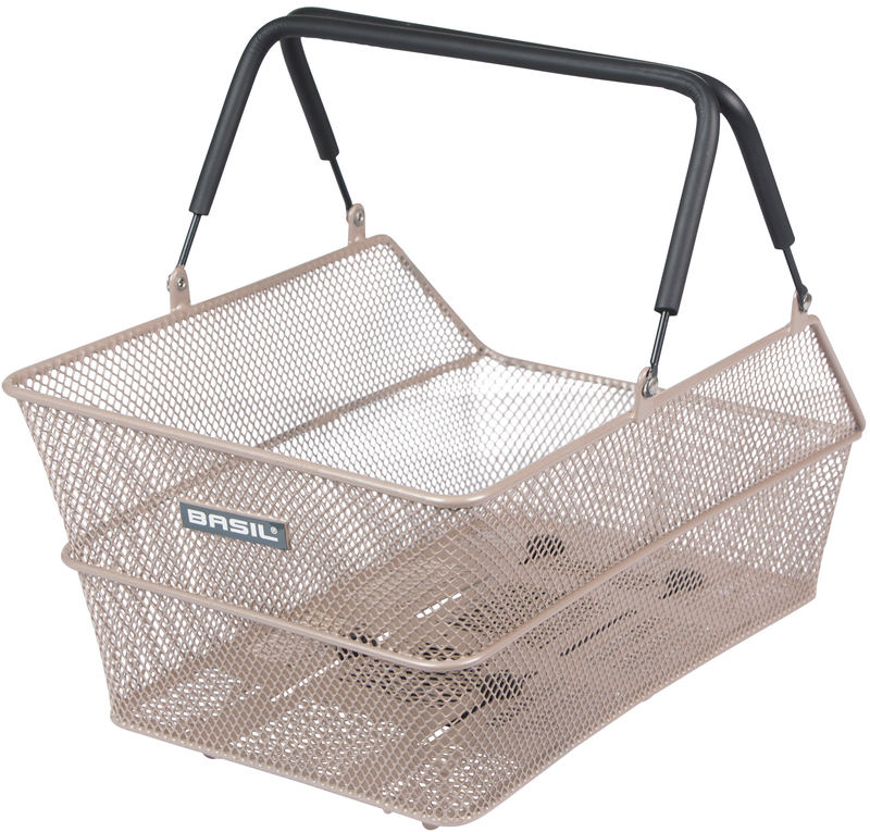 Fietsmand Basil Cento MIK 39 x 24 x 13 cm - Nude metallic