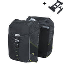 Dubbele fietstas Basil Miles 34 liter 13 x 26 x 35 cm (2x) - zwart / lime
