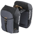 Dubbele fietstas Basil Miles MIK 34 liter 13 x 26 x 35 cm - zwart/grijs