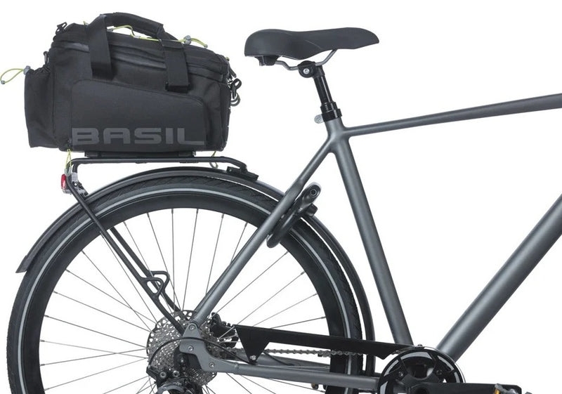 Bagagedragertas Basil Miles MIK 7 liter 29 x 18 x 17 cm - zwart/grijs