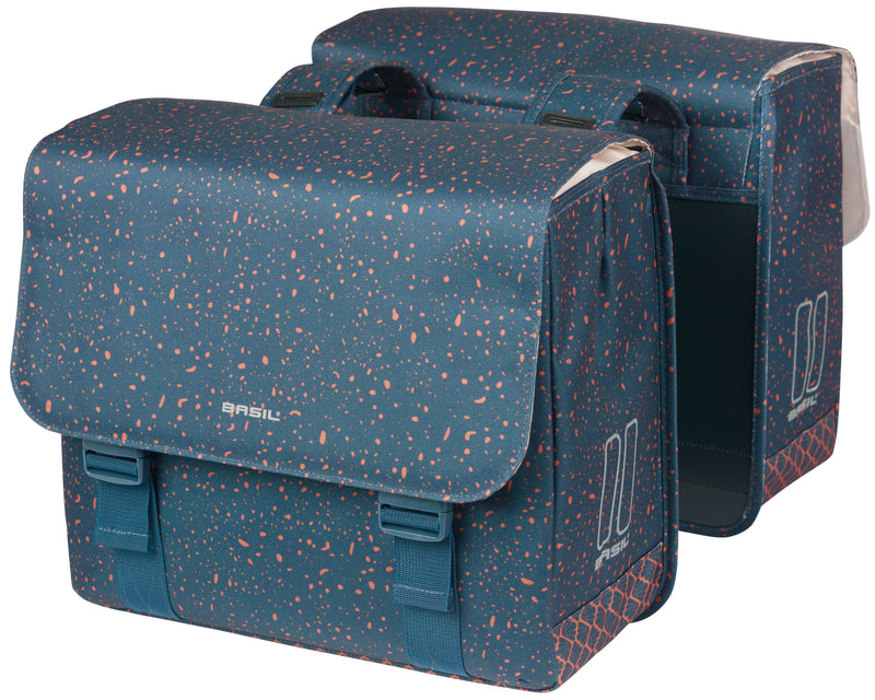 Dubbele fietstas Basil Flair 35 liter - navy