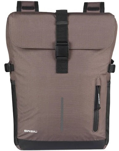 Dubbele fietsas Basil Move 30 liter 16 x 27 x 38 cm - bruin