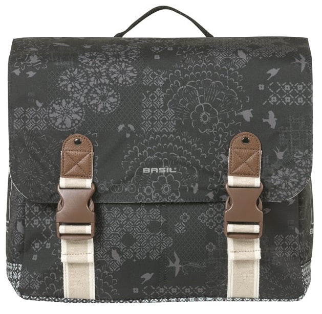Dubbele Fietstas Basil Bohème MIK 35 liter - Zwart / Charcoal