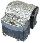 Dubbele fietstas Basil Bohème MIK 35 liter - indigo blauw