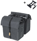 Dubbele fietstas Basil Urban Dry MIK 50 liter - charcoal