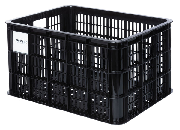 Gerecyclede fietskrat Basil M 29.5 liter 33 x 44 x 27 cm - zwart