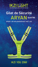 Reflectie sport- en veiligheidsvest IKZI Aryan met LED