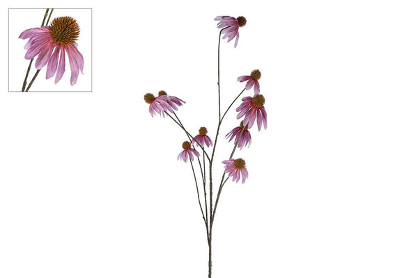 Kunstbloem Echinacea lila zijde 123cm (92242-6)**