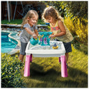 Dolu Zand-Watertafel + Accessoires Roze/Wit