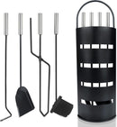 Ceruzo Openhaardset RVS zwart - 5 delig