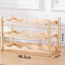 Wijnrek Hout - voor 12 Wijnflessen - 46.5 x 19 x 28.5 cm