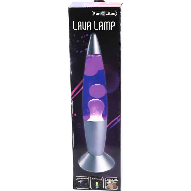 LED Lavalamp 35 cm Zilver