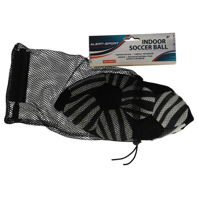 Indoor Voetbal met Netje 23 cm Zwart/Wit