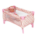 Poppenbed Opvouwbaar Bloemenpatroon Roze