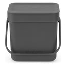 Brabantia Sort &amp; Go Afvalbakje 3L Grijs