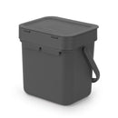 Brabantia Sort &amp; Go Afvalbakje 3L Grijs