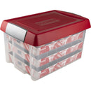 Sunware Nesta Kerst Opbergbox 60L 60 Ballen Rood/Transparant