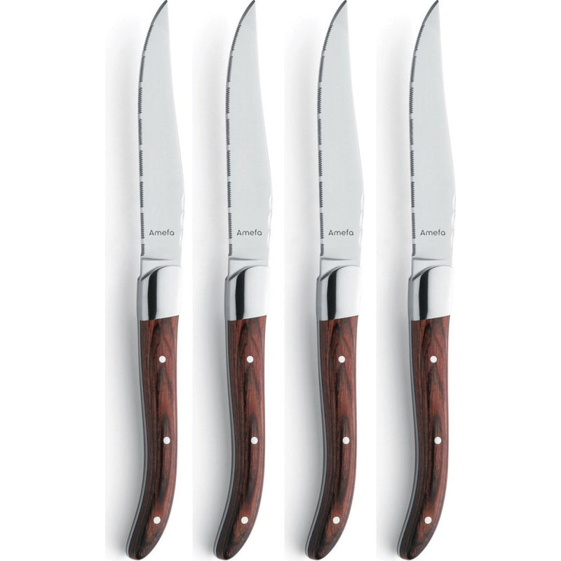 Amefa Royal Steak Steakmessen 4 Stuks Maroon Brown