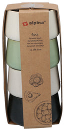 Alpina Keramiek schaaltje 95x50mm set 4 stuks