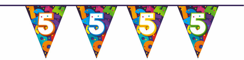 Vlaggenlijn Cijfers 10 meter - 5 jaar