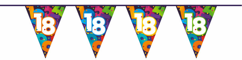 Vlaggenlijn Cijfers 10 meter - 18 jaar