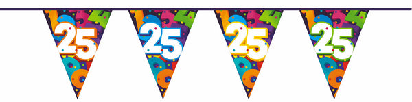 Vlaggenlijn Cijfers 10 meter - 25 jaar