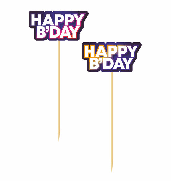 Prikkers Cijfers  8 stuks - Happy B-Day