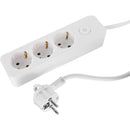 Q-Link Tafelcontactdoos 3-Voudig Randaarde Schakelaar Wit