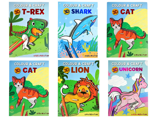 Kleur en aak je eigen dier 3D assori