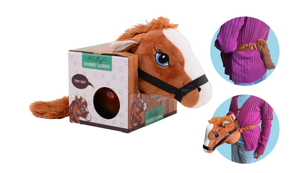 Holly Horse Paardenhoofd Bruin met Elastiek - Bevestig om je middel