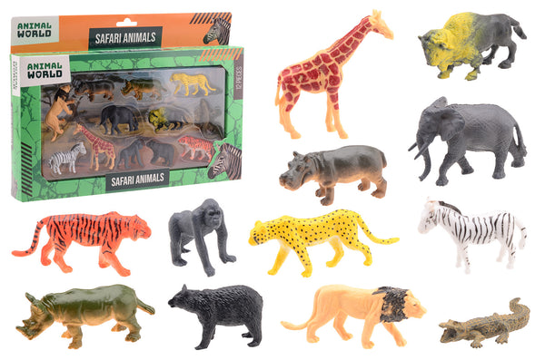Animal World - Wilde Dieren Speelset, 12dlg.