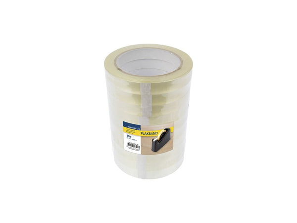 Plakband Raadhuis 15mmx66m PP transparant krimp a 10 rol