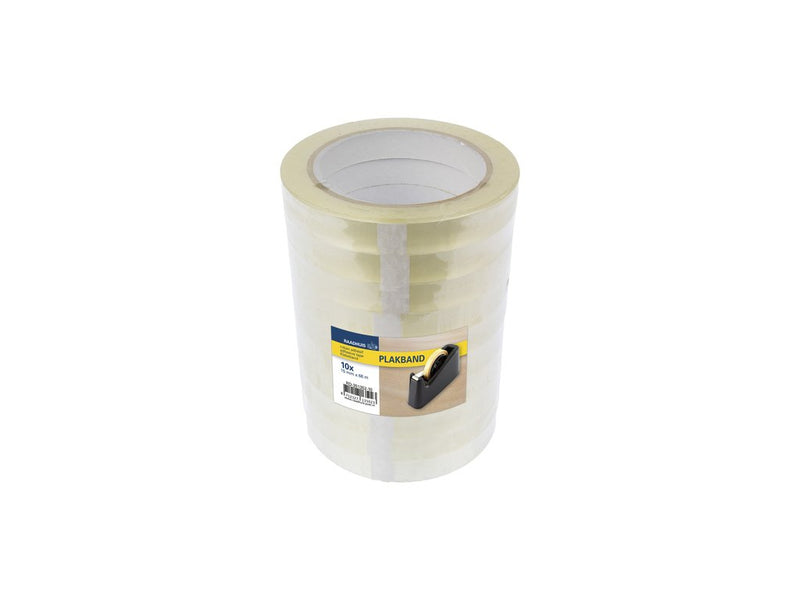 Plakband Raadhuis 15mmx66m PP transparant krimp a 10 rol