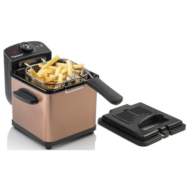 Bestron AF100CO Mini Friteuse 1.5L 1000W Koper/Zwart