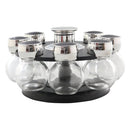 Kruidenrek Draaibaar + 8 Kruidenpotjes 21x12 cm Zwart