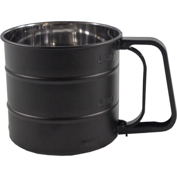 Meelzeef 10 cm Zwart/RVS