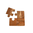 Onderzetter Puzzle naturel acacia 10x13x0,6cm 4 stuks