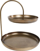 Etagere Esther antiek goud metaal 20x20x22cm