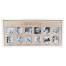 Fotolijst My First Year Naturel/wit Hout 47x22x 1,5cm