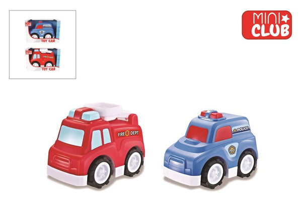 Mini Club auto free wheel 2ass brandweer en politie 25cm