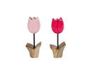 Sculptuur bloem Tulp S roze/fuchsia/mango a2