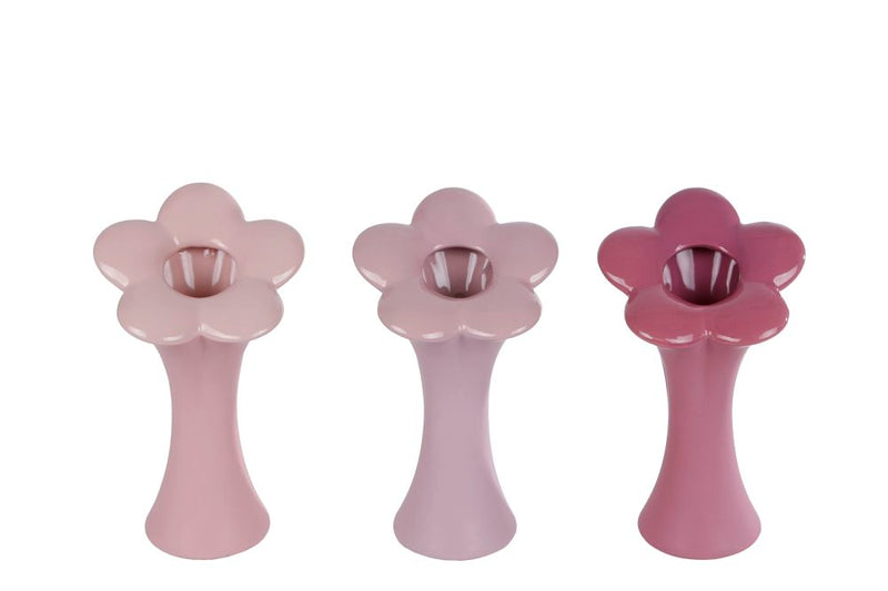 Vaas Bloem M lila/roze/fuchsia a3 aardew 11x9,5x20cm