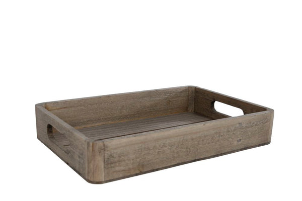 Dienblad Kai S grijs hout 18x27x4,5cm